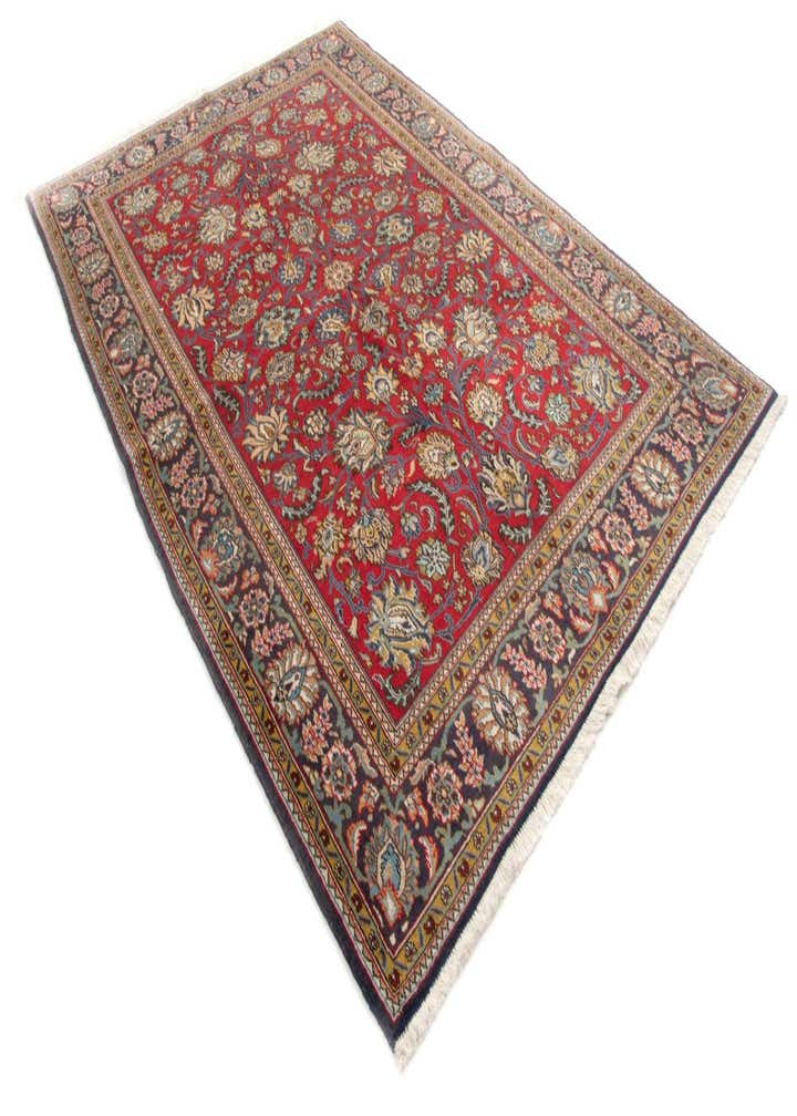 5' 7 x 8' 4 Hand Knotted Ghom Persian Wool Rug