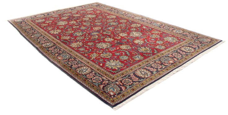 Detail image of 5' 7 x 8' 4 Hand Knotted Ghom Persian Wool Rug