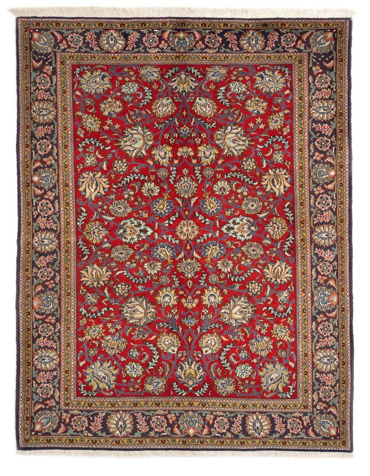 Detail image of 5' 7 x 8' 4 Hand Knotted Ghom Persian Wool Rug