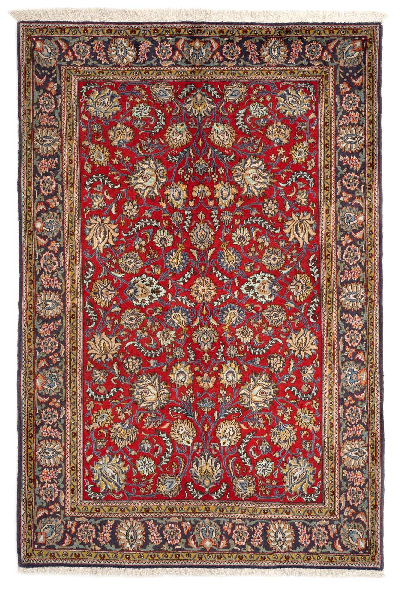 5' 7 x 8' 4 Hand Knotted Ghom Persian Wool Rug