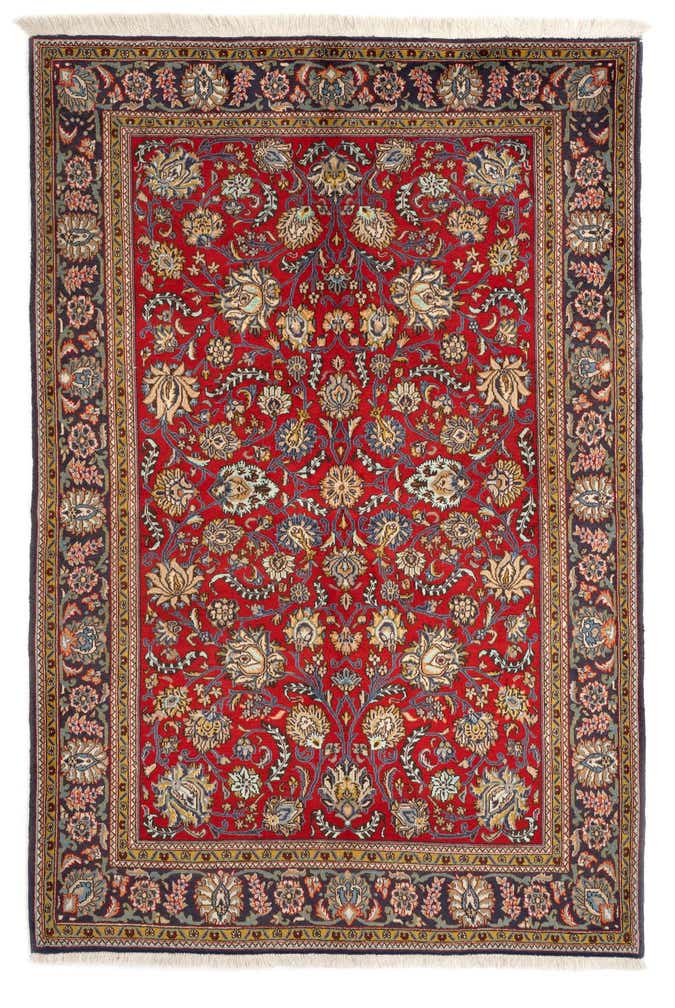 5' 7 x 8' 4 Hand Knotted Ghom Persian Wool Rug
