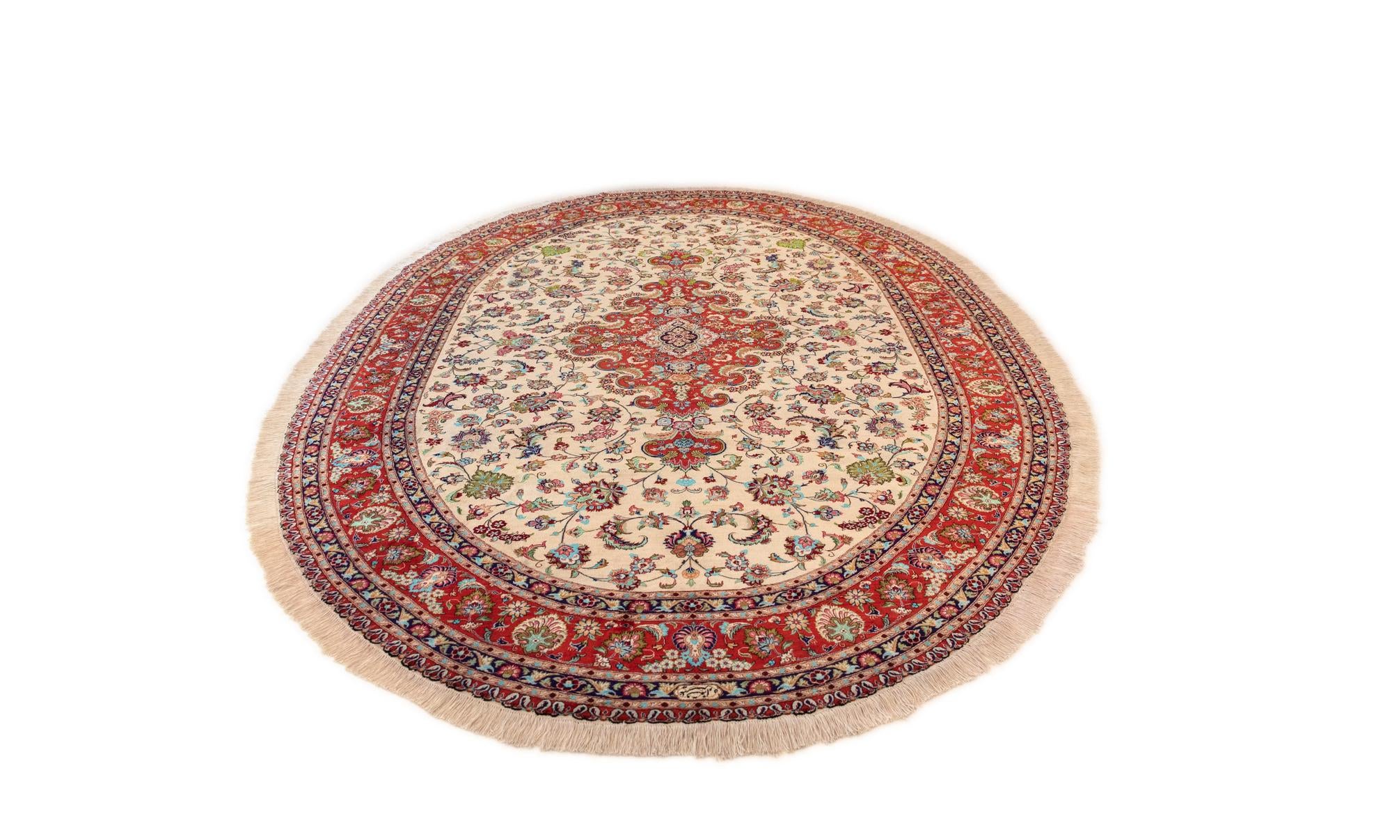 6' 7 x 11' 2 Hand Knotted Ghom Persian Rug