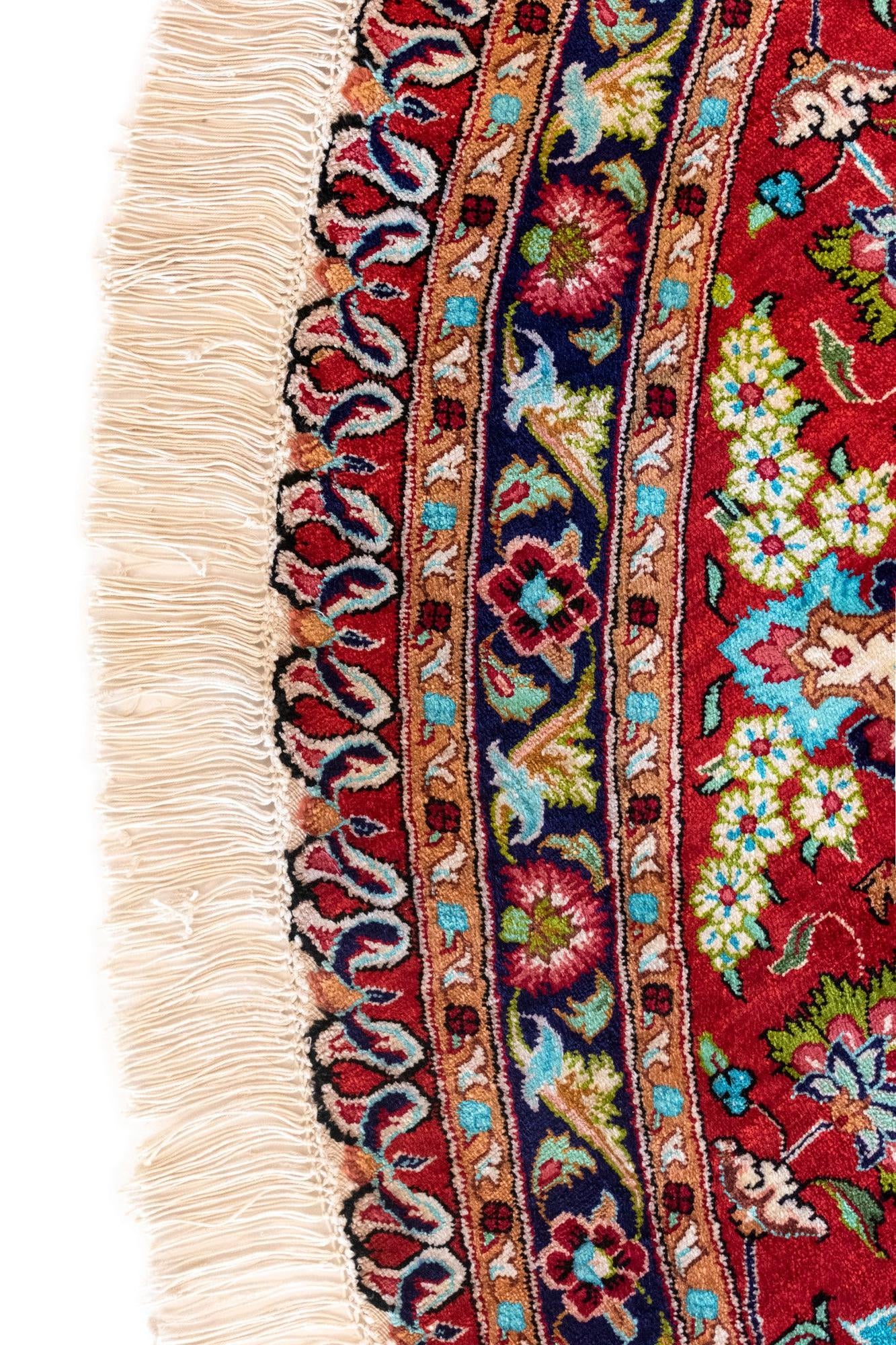 6' 7 x 11' 2 Hand Knotted Ghom Persian Rug