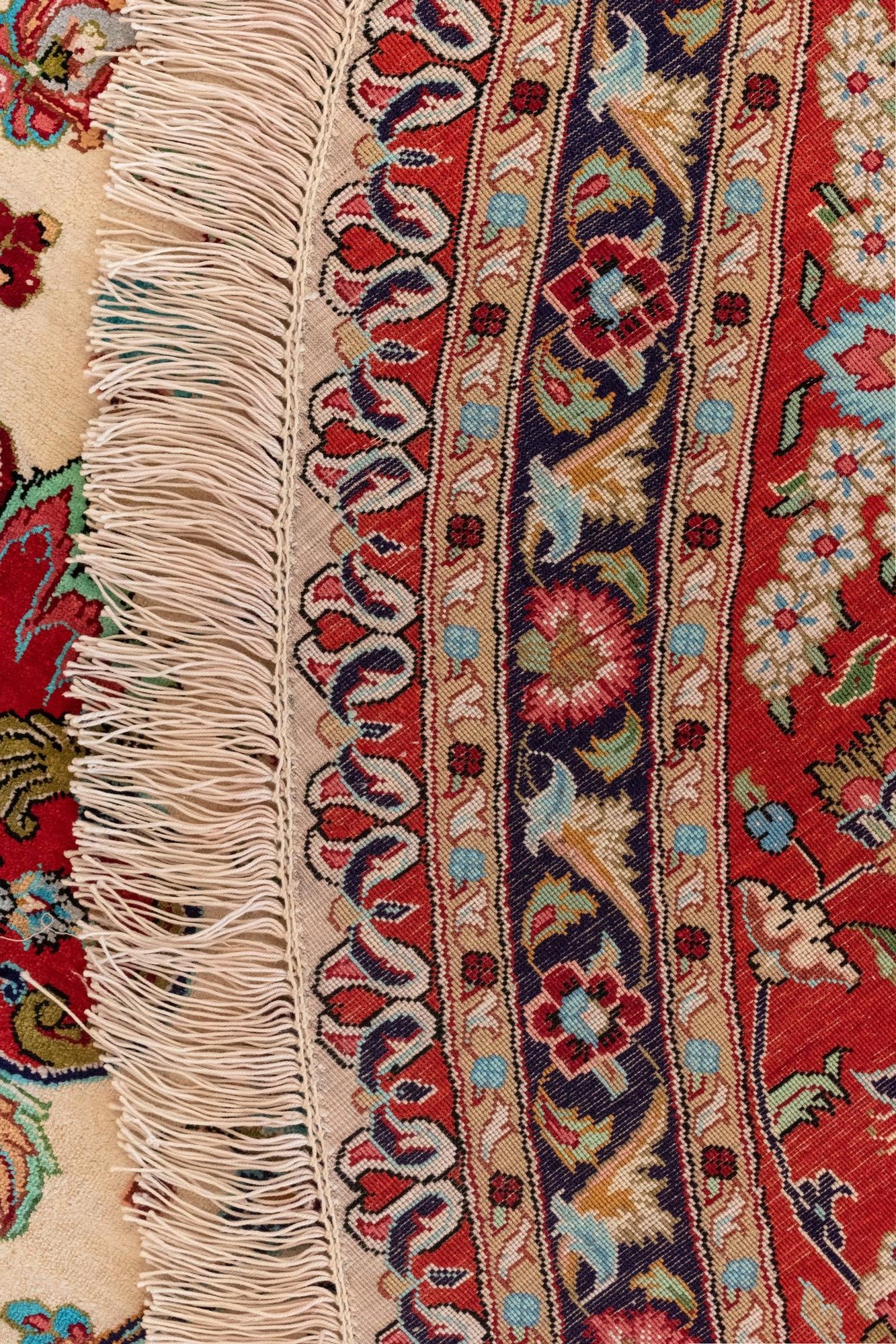 6' 7 x 11' 2 Hand Knotted Ghom Persian Rug