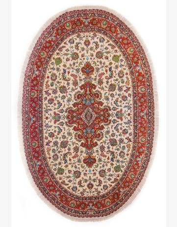 6' 7 x 11' 2 Hand Knotted Ghom Persian Rug