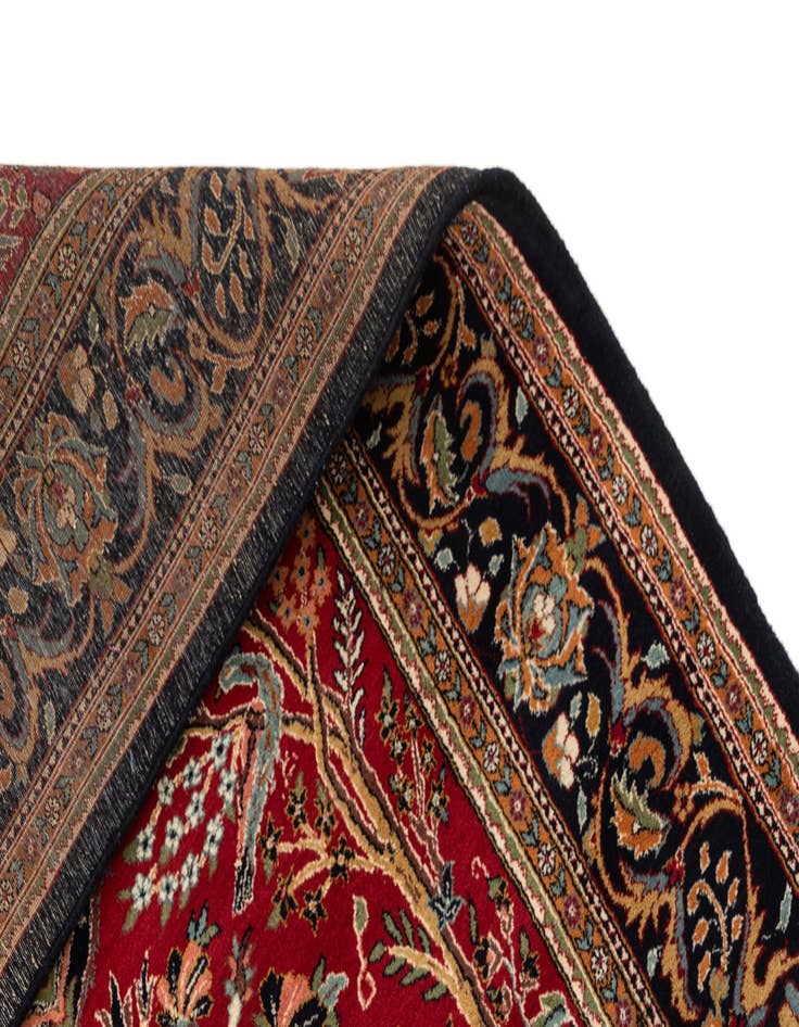 Detail image of 4' 1 x 5' 9 Hand Knotted Ghom Wool Rug