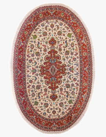 6' 7 x 11' 2 Hand Knotted Ghom Persian Rug