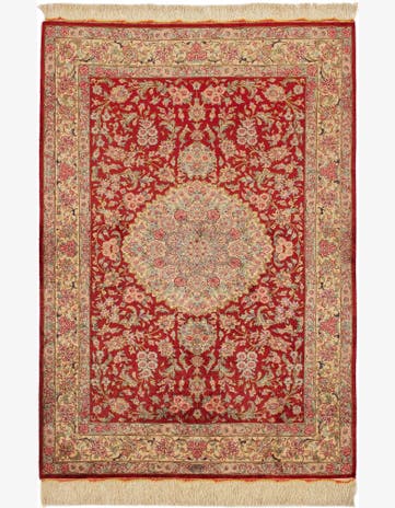 3' 3 x 4' 11 Ghom Silk Rug