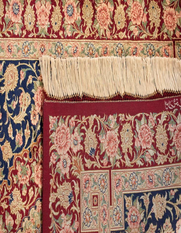 Detail image of 2' 7 x 3' 11 Ghom Silk Rug