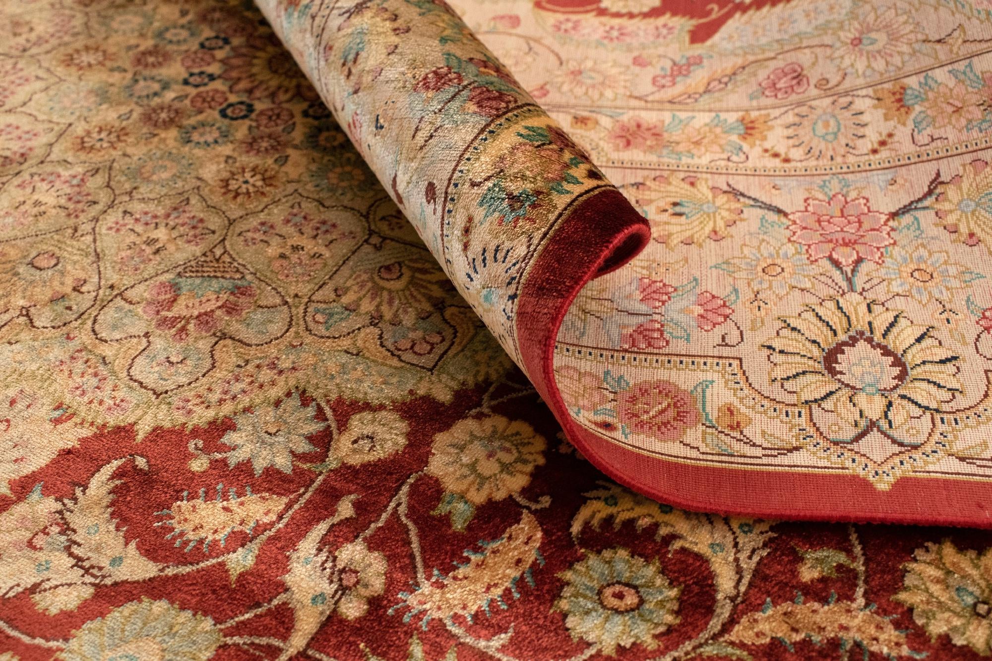 4' 4 x 6' 4 Ghom Silk Rug