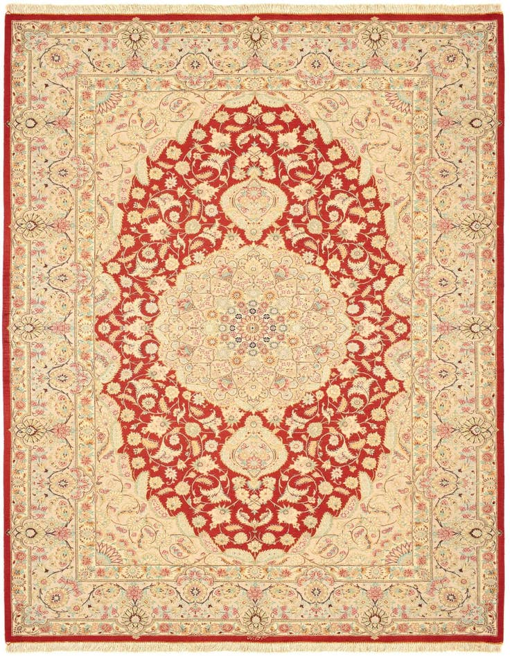Detail image of 4' 4 x 6' 4 Ghom Silk Rug