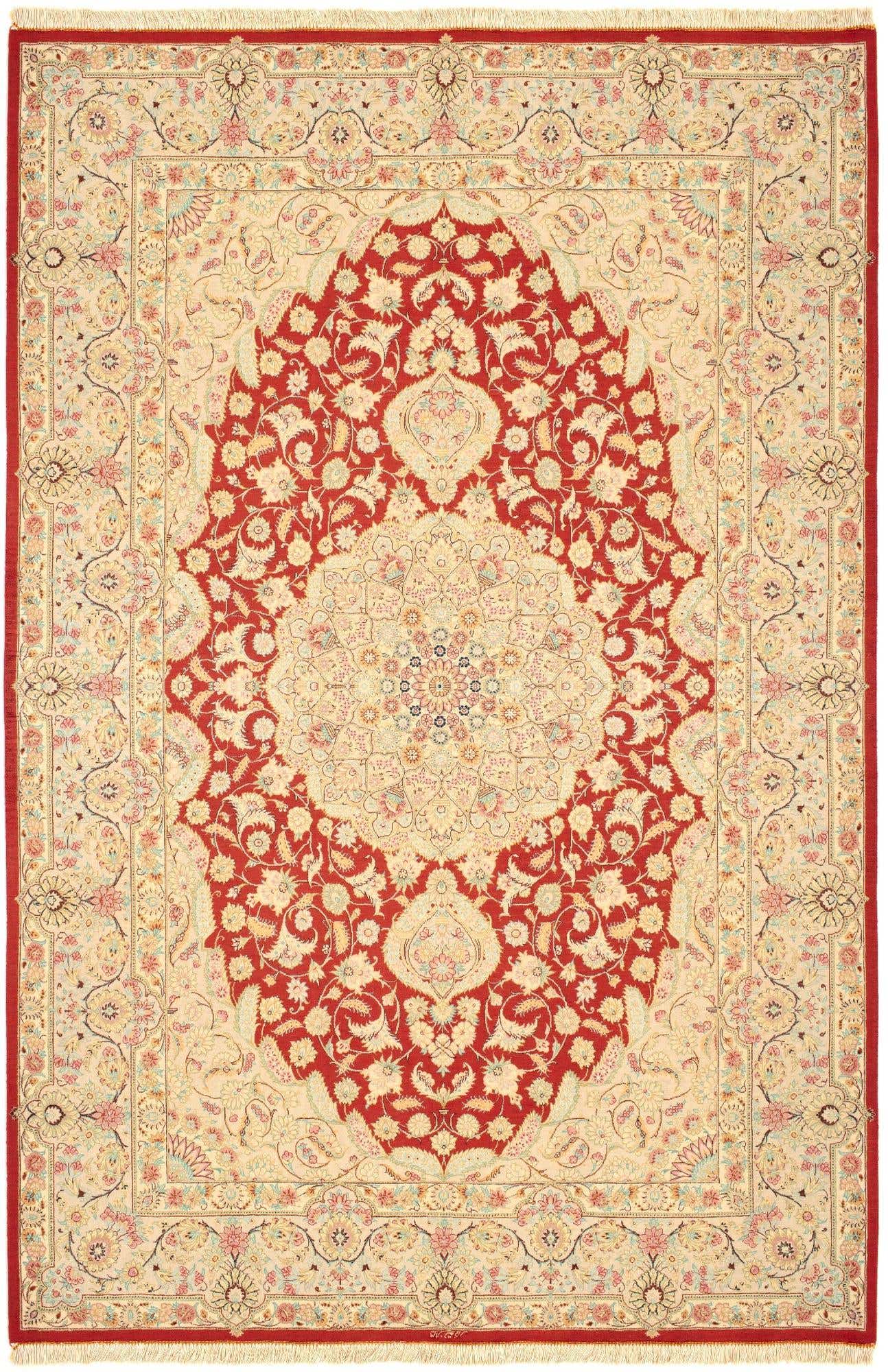 4' 4 x 6' 4 Ghom Silk Rug