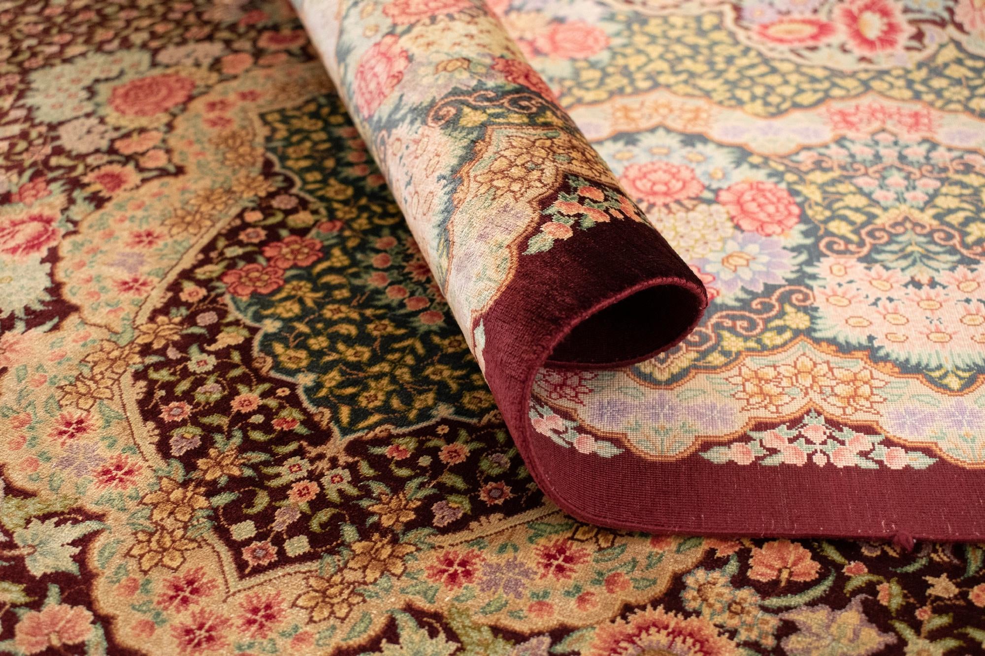 4' 5 x 6' 7 Ghom Silk Rug