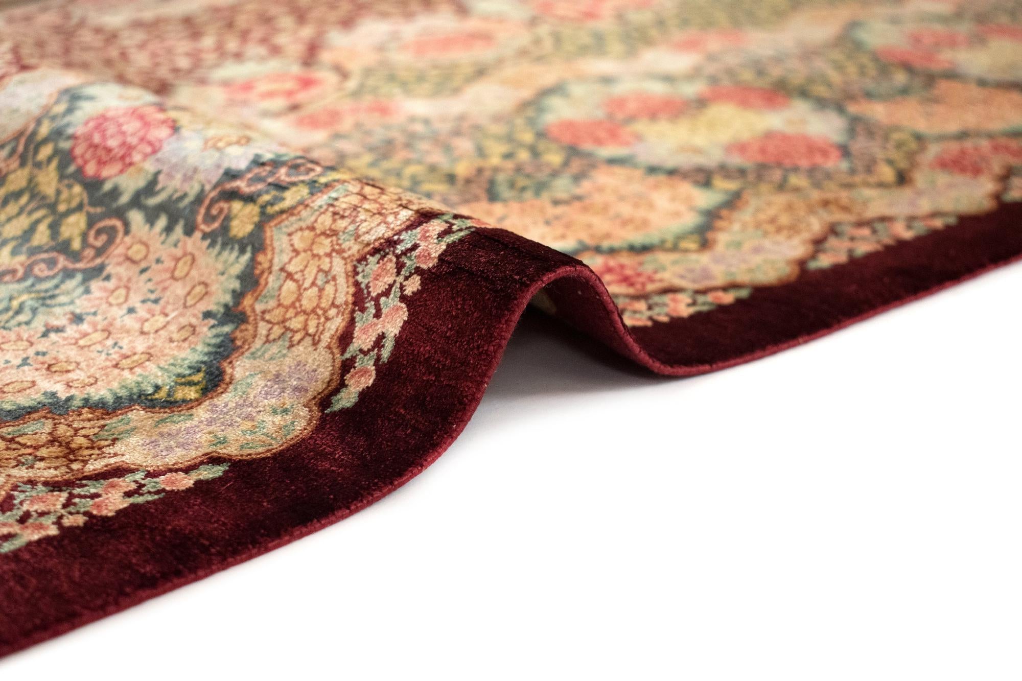 4' 5 x 6' 7 Ghom Silk Rug