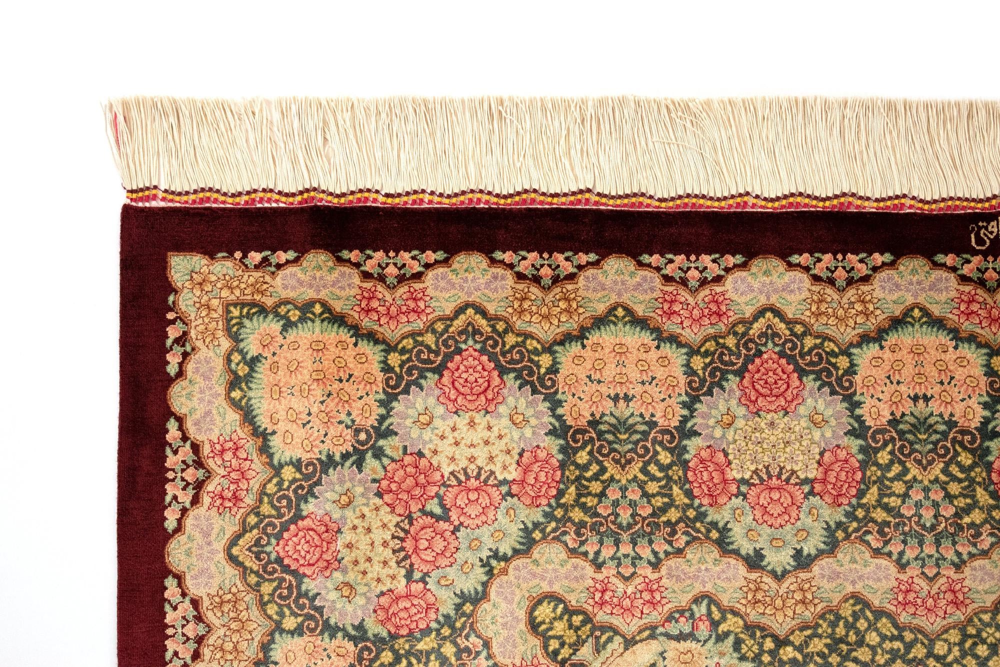 4' 5 x 6' 7 Ghom Silk Rug