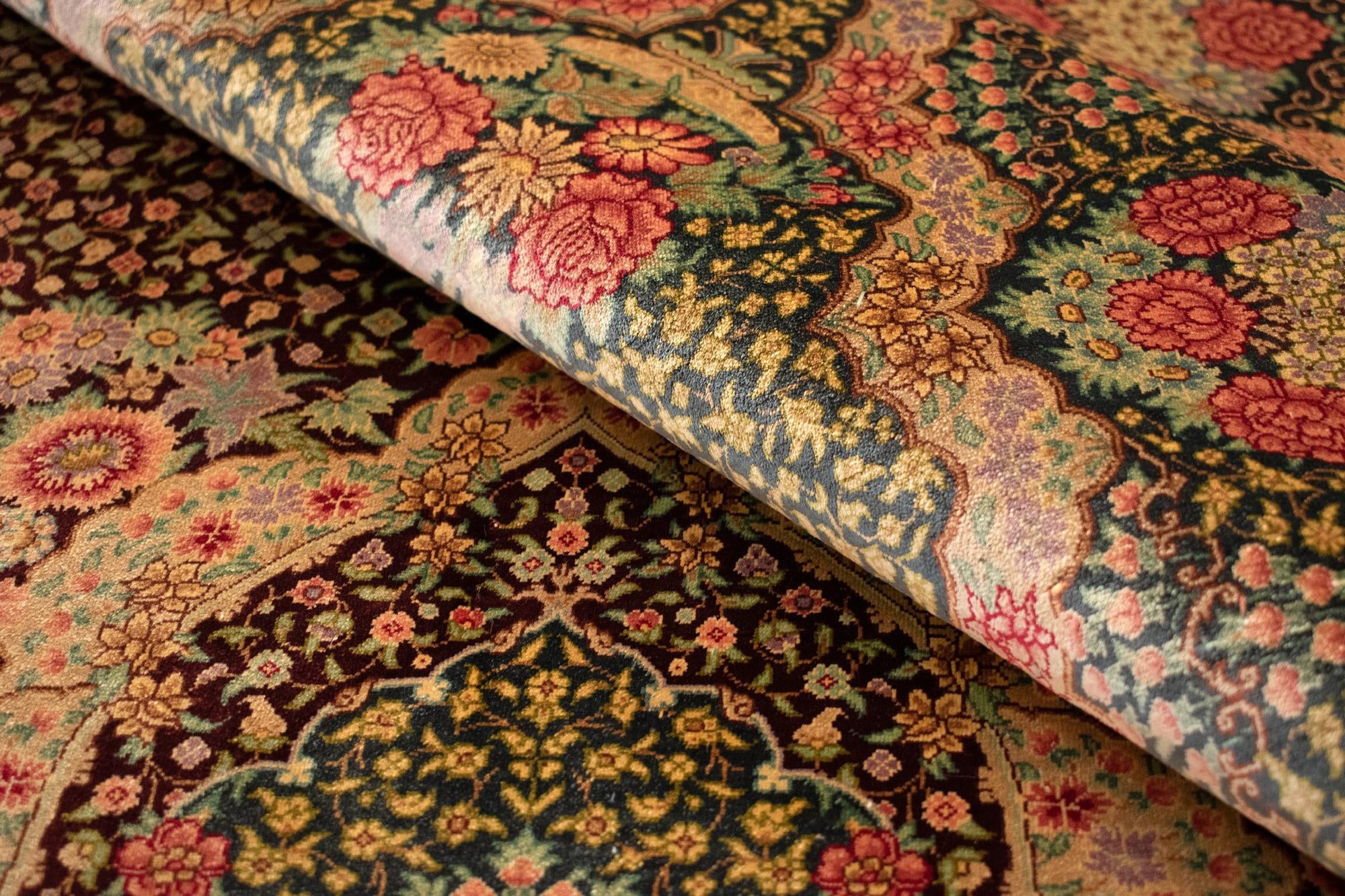 4' 5 x 6' 7 Ghom Silk Rug