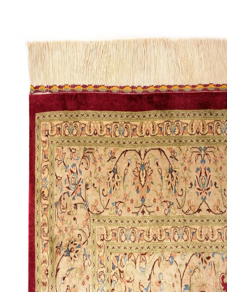 Detail image of 5' 1 x 7' 9 Ghom Silk Rug