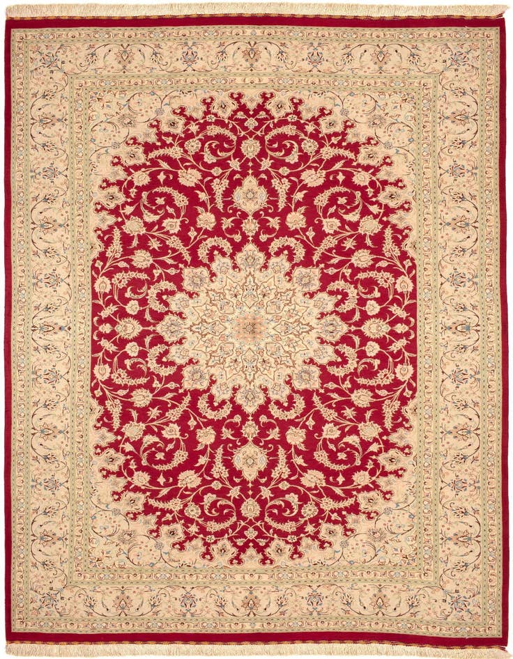 Detail image of 5' 1 x 7' 9 Ghom Silk Rug