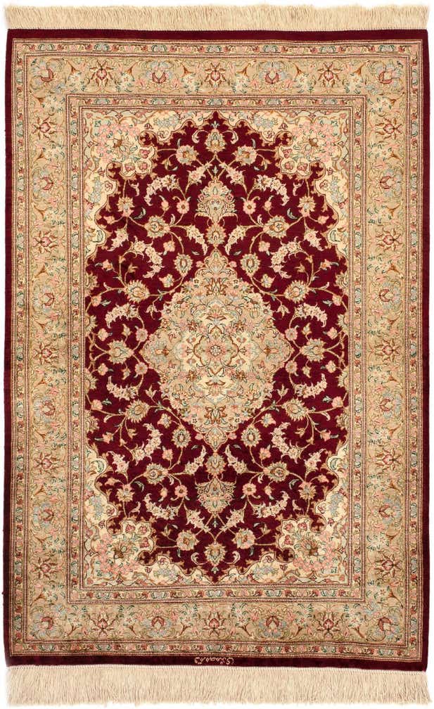 2' 8 x 4' Ghom Silk Rug