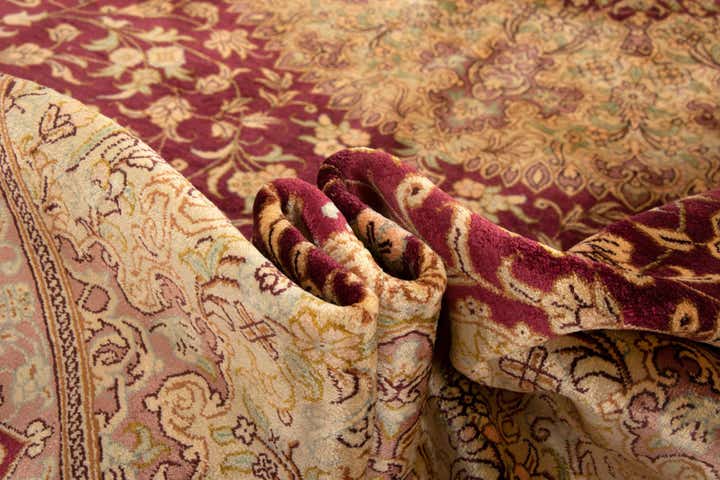 6' 7 x 9' 10 Ghom Silk Rug