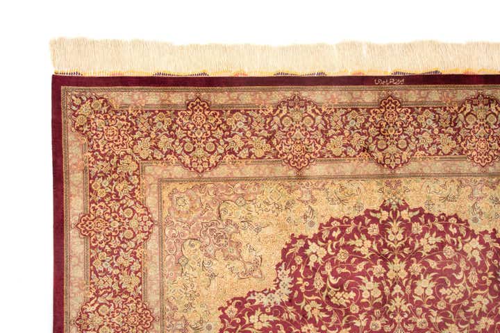 6' 7 x 9' 10 Ghom Silk Rug
