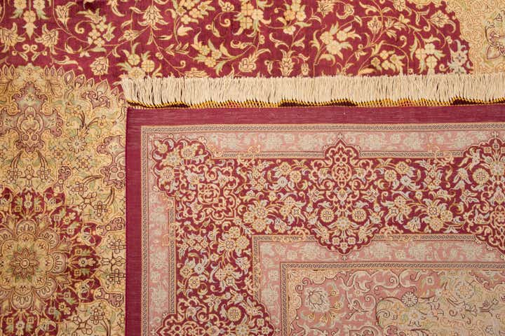 6' 7 x 9' 10 Ghom Silk Rug