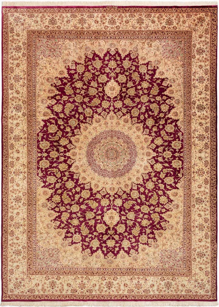 6' 4 x 9' 8 Ghom Silk Rug