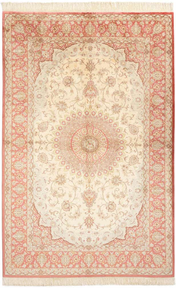 5' 3 x 8' Ghom Silk Rug