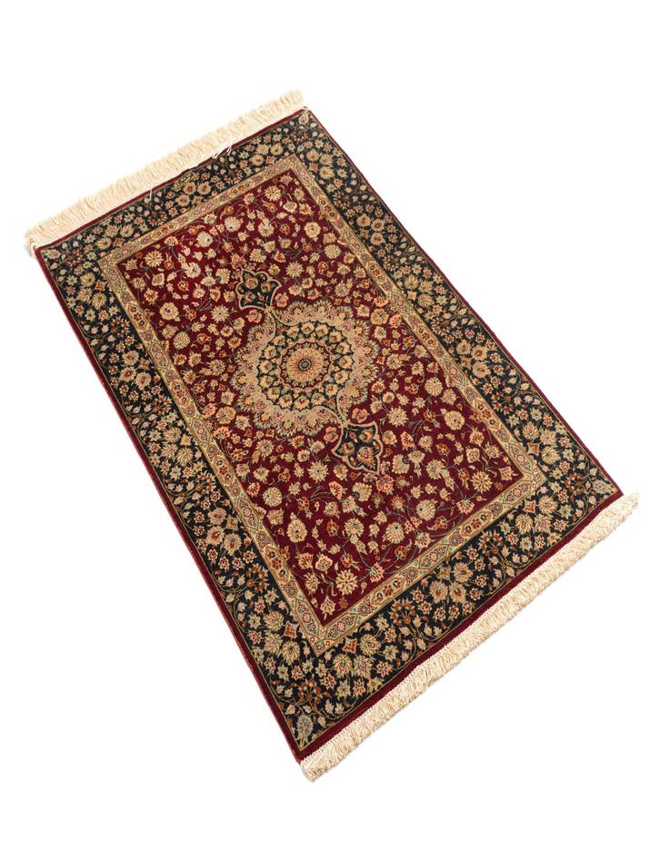 Detail image of 2' 7 x 3' 11 Ghom Silk Rug