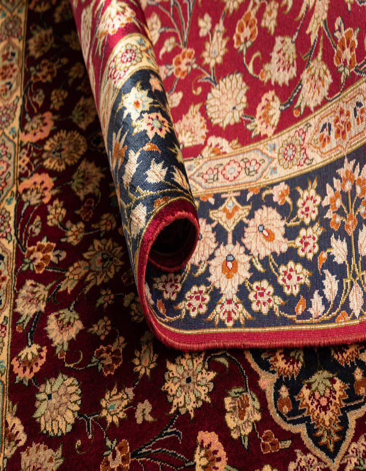 Detail image of 2' 7 x 3' 11 Ghom Silk Rug