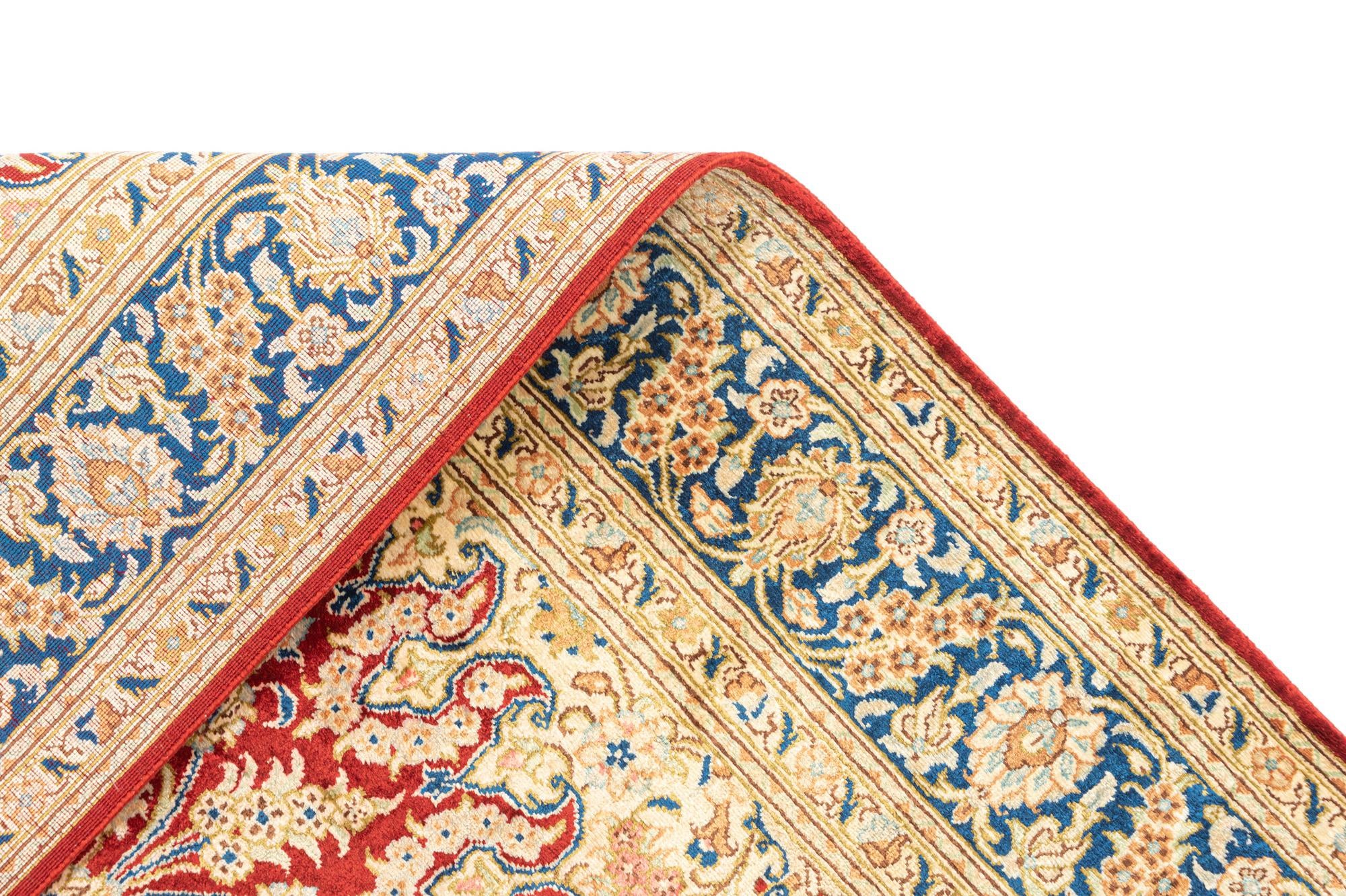 2' 4 x 4' 1 Ghom Silk Rug