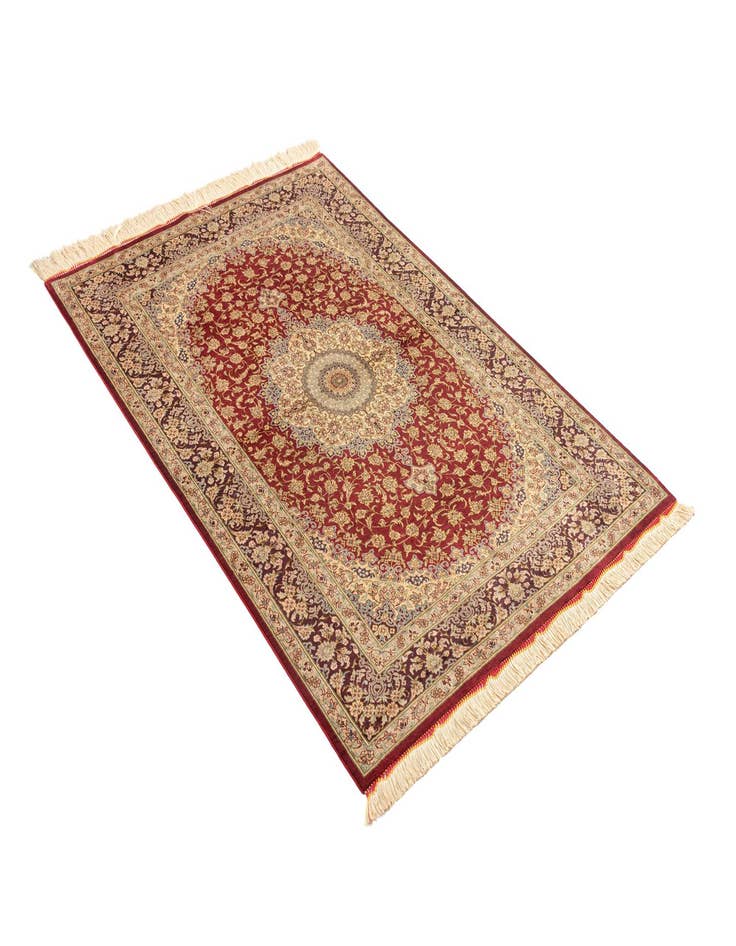 Detail image of 3' 3 x 4' 10 Ghom Silk Rug