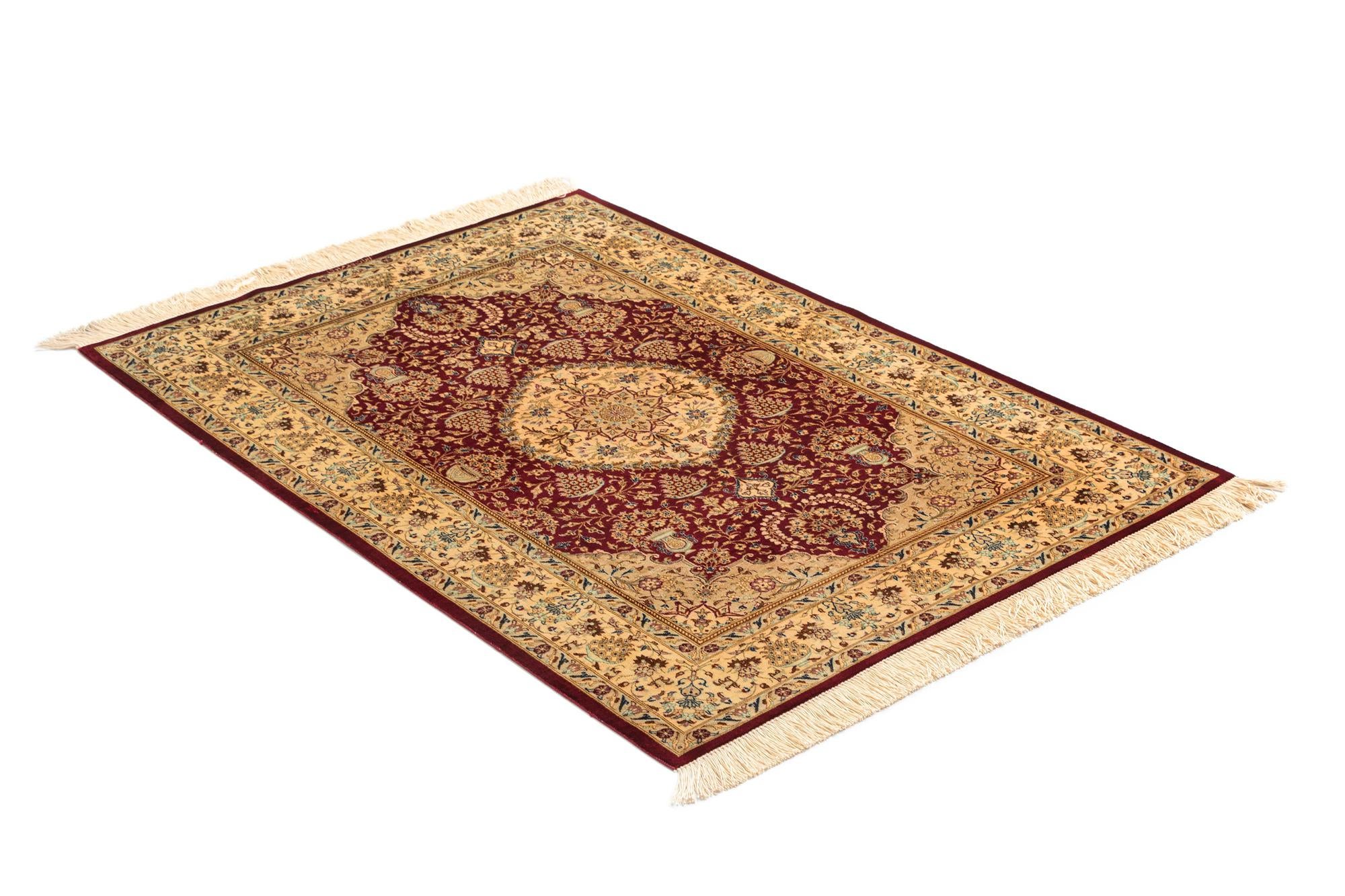 3' 3 x 4' 10 Ghom Silk Rug