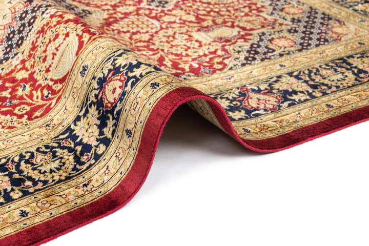 3' 2 x 4' 10 Ghom Silk Rug
