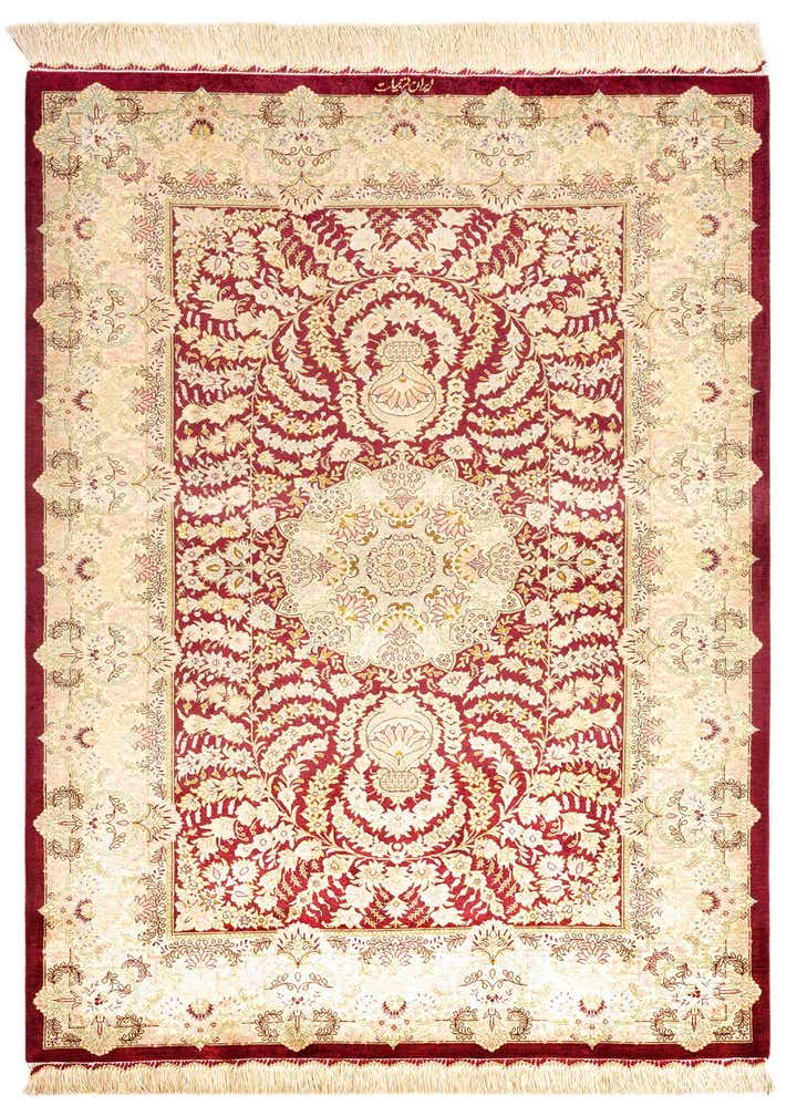 3' 3 x 4' 11 Ghom Silk Rug
