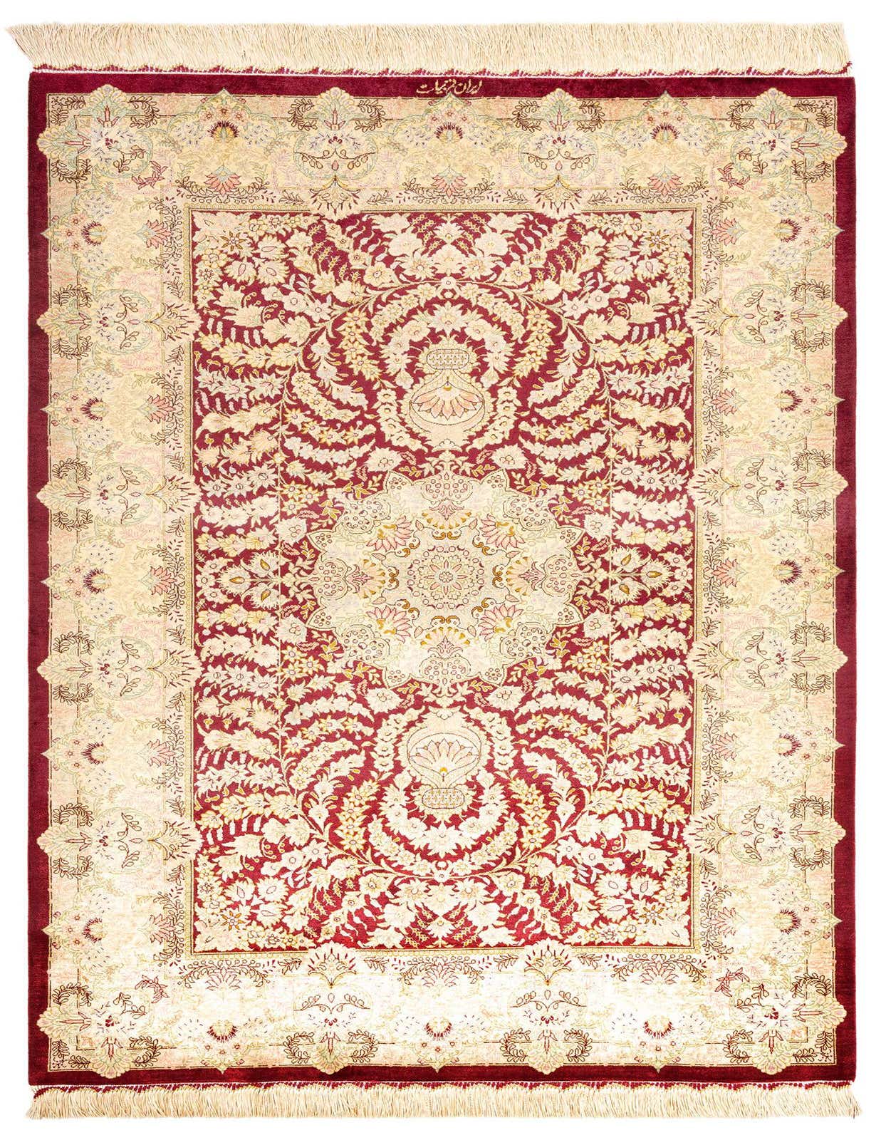 3' 3 x 4' 11 Ghom Silk Rug