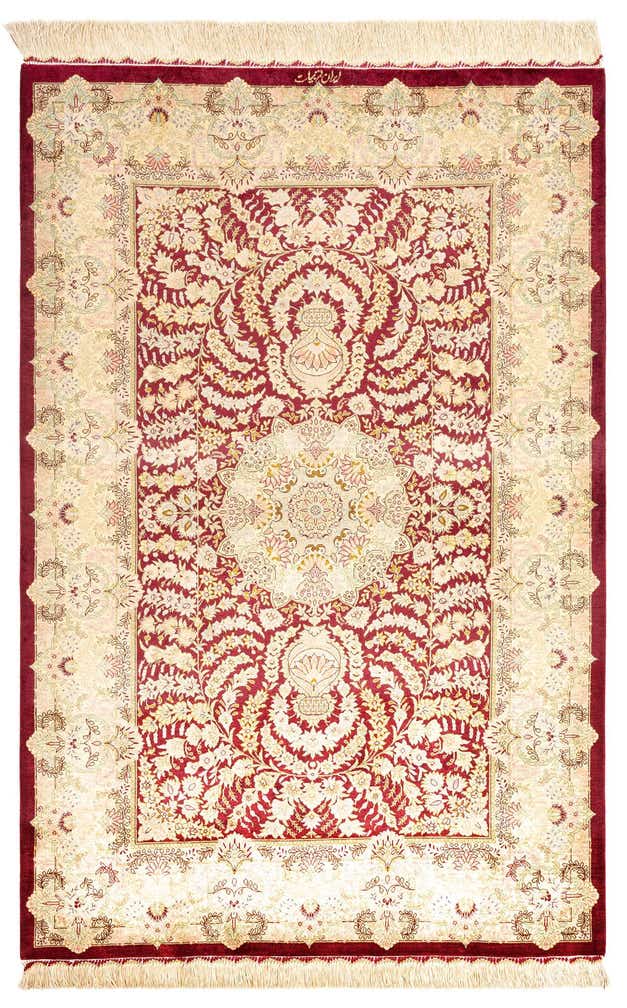 3' 3 x 4' 11 Ghom Silk Rug