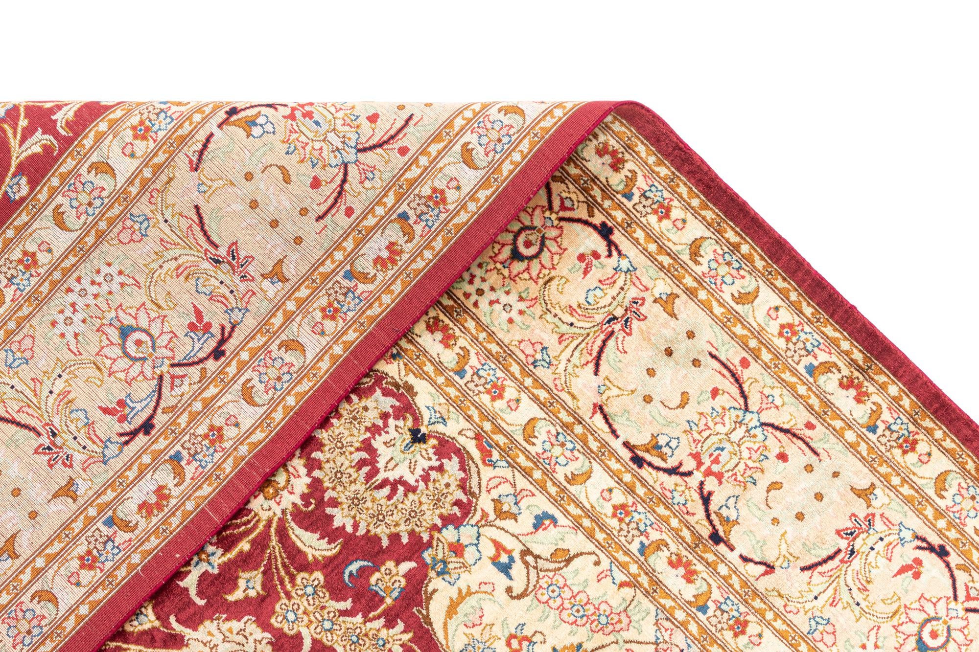 4' 4 x 6' 8 Ghom Silk Rug