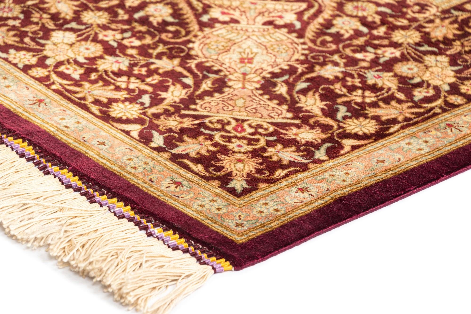 4' 4 x 6' 6 Ghom Silk Rug