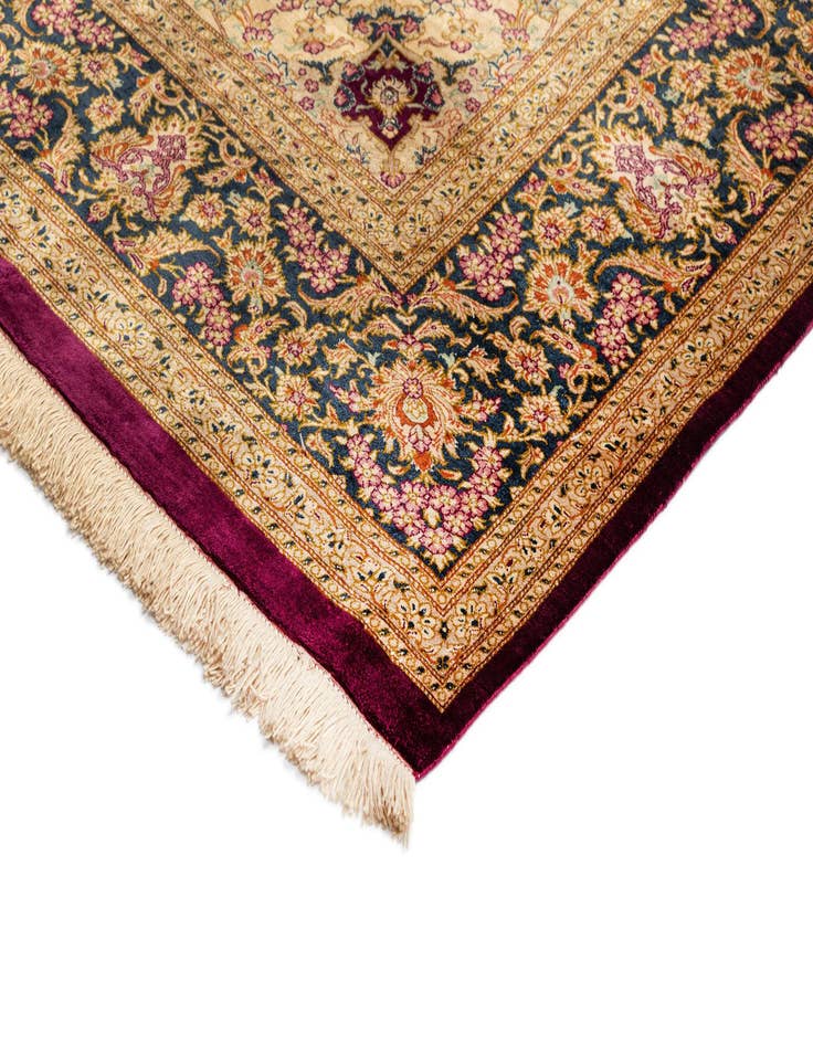 Detail image of 6' 5 x 9' 8 Ghom Silk Rug