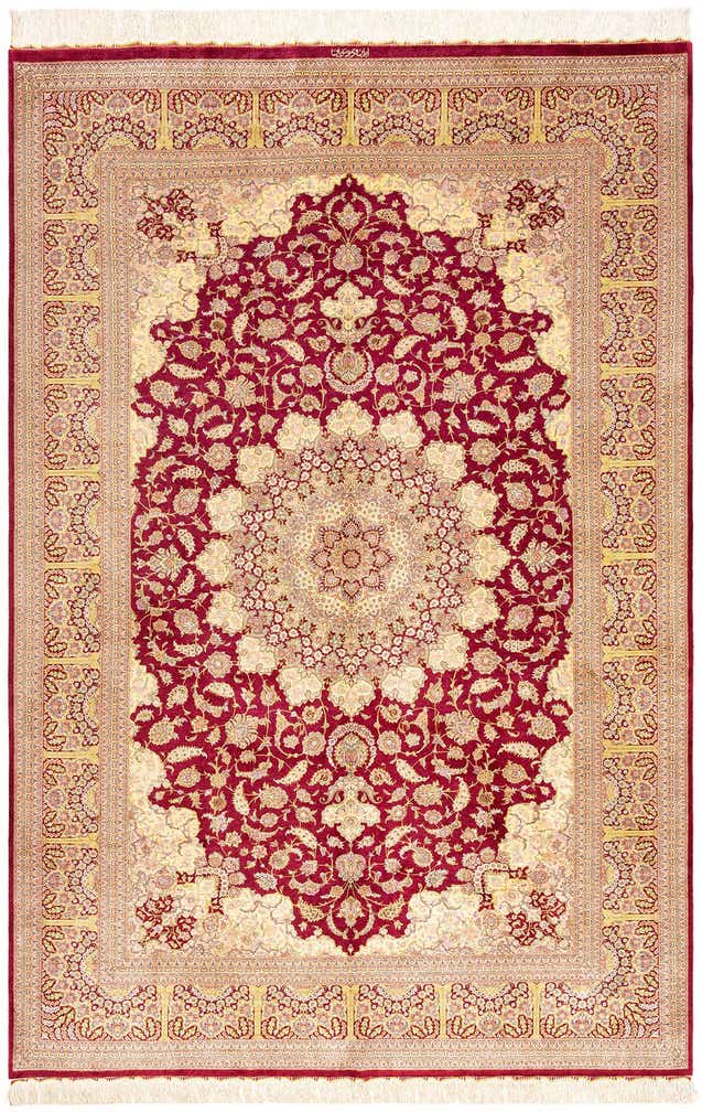 6' 5 x 9' 8 Ghom Silk Rug