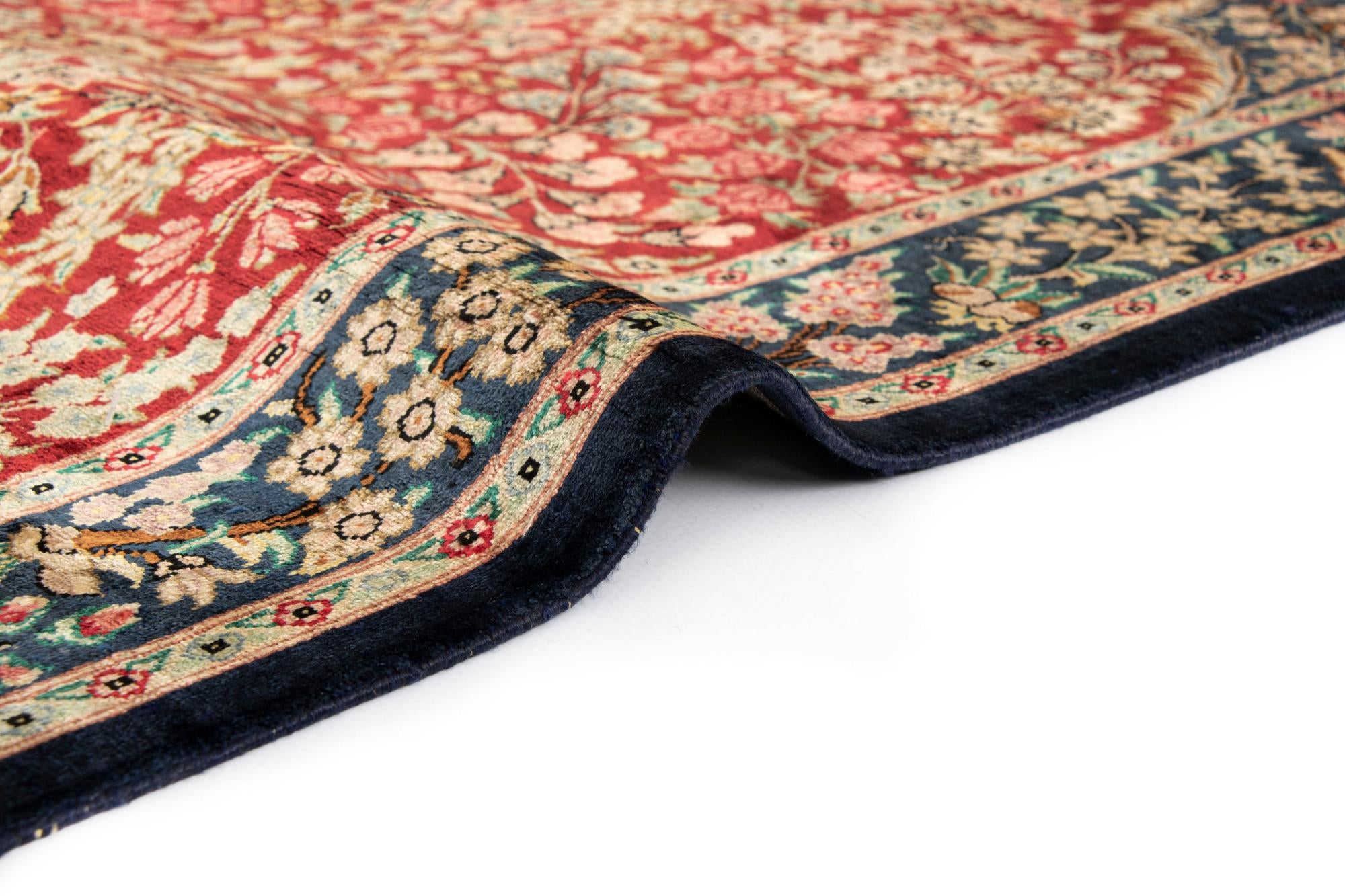 2' x 2' 11 Ghom Silk Rug