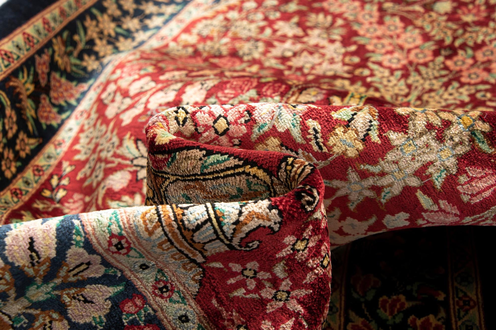 2' x 2' 11 Ghom Silk Rug