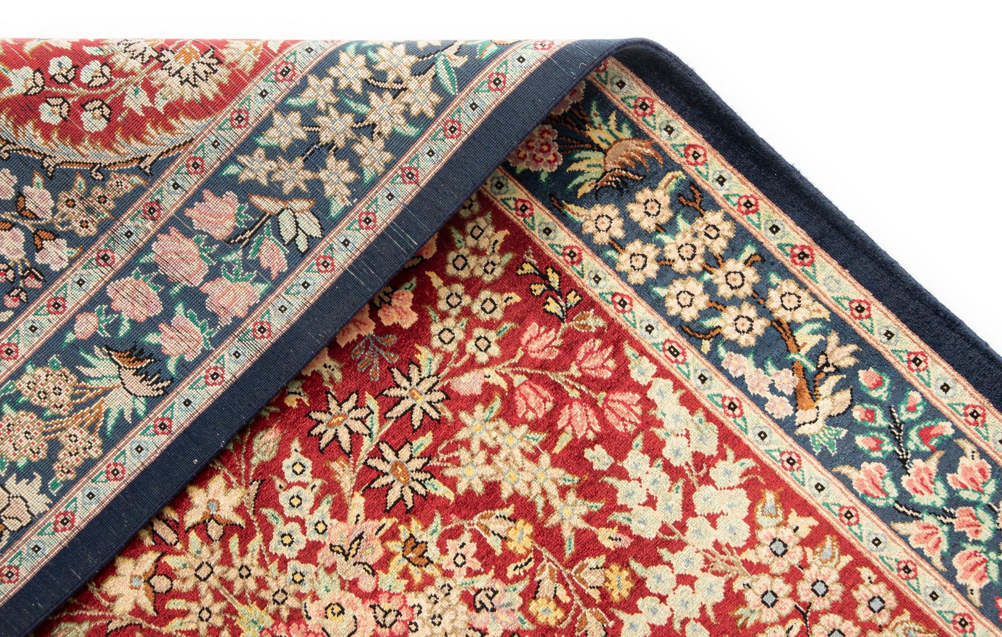 2' x 2' 11 Ghom Silk Rug