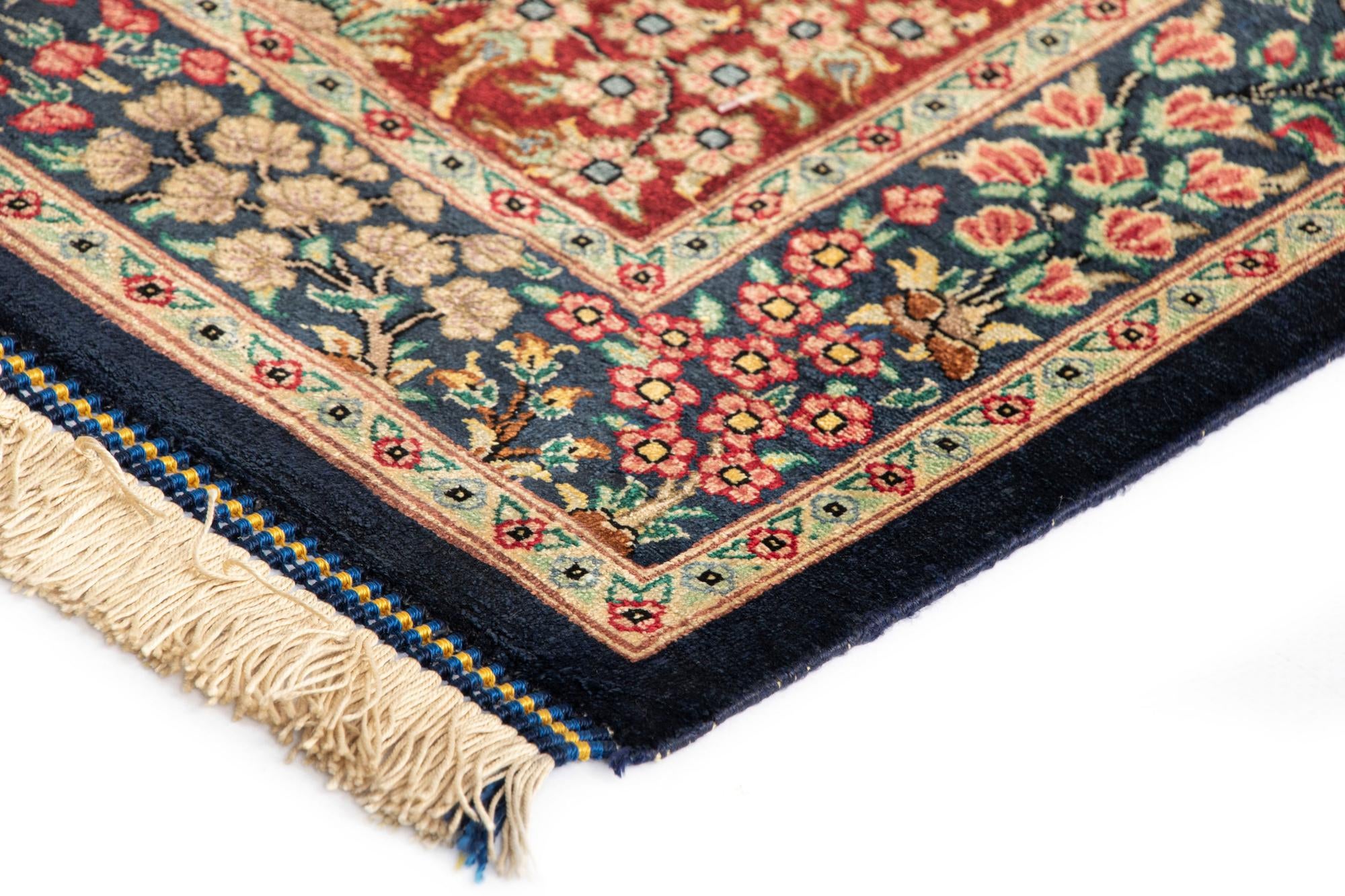 2' x 2' 11 Ghom Silk Rug