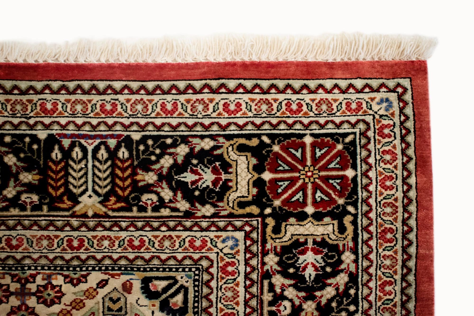 2' 7 x 3' 10 Ghom Silk Rug
