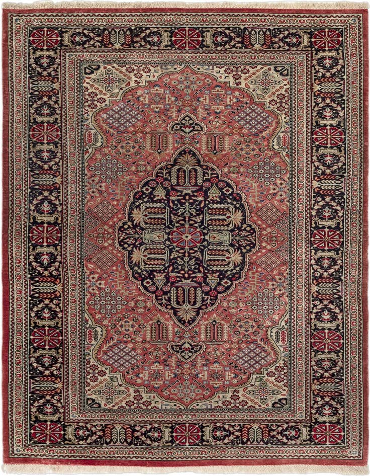 Detail image of 2' 7 x 3' 10 Ghom Silk Rug