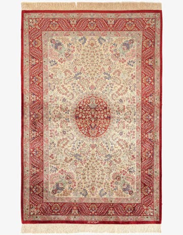 3' 4 x 5' Ghom Silk Rug