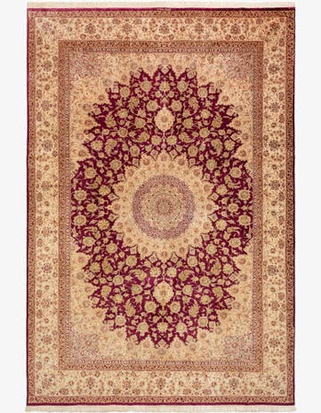 6' 4 x 9' 8 Ghom Silk Rug