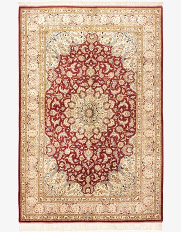 4' 4 x 6' 8 Ghom Silk Rug